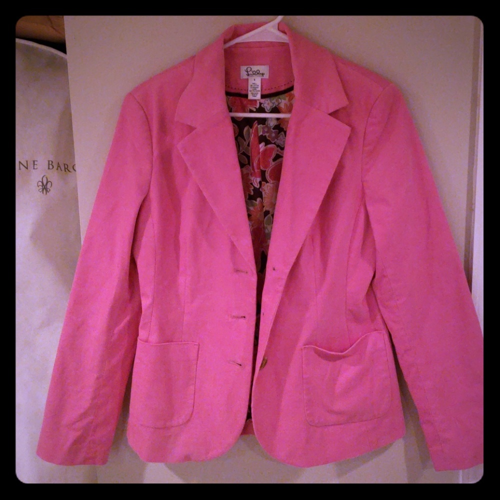 Lilly Pulitzer Lightly Worn Pink Blazer